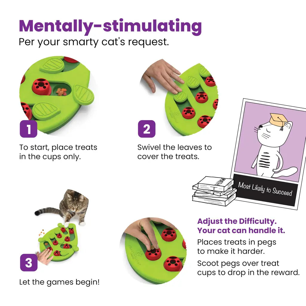 Catstages Nina Ottosson Rainy: Interactive Cat Puzzle Feeder