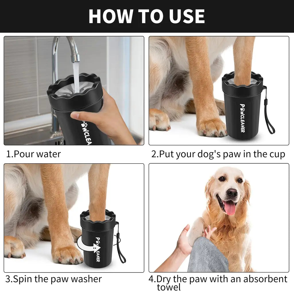 Comotech 7-in-1 Dog Paw Cleaner Cup Kit – Silicone Paw Washer for Dogs & Cats