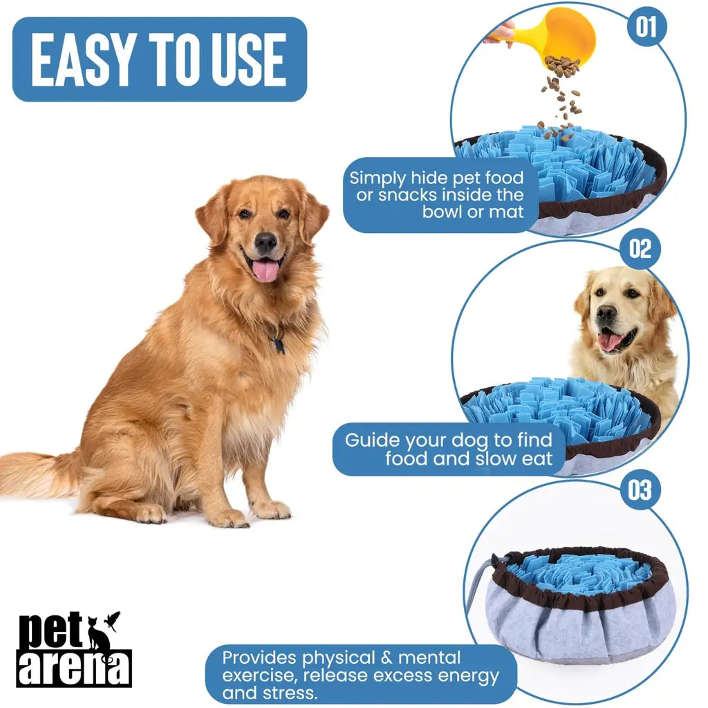 Adjustable Dog Snuffle Mat - Interactive Slow Feed Puzzle