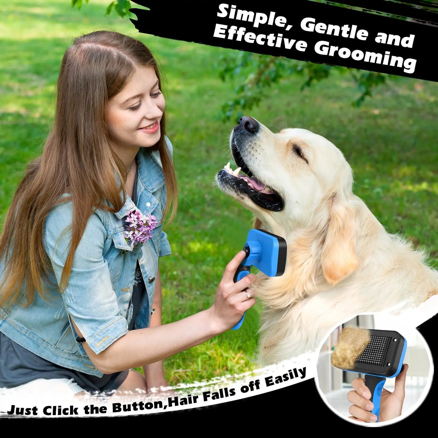 3-in-1 Dog Grooming Set | Slicker Brush, Dematting Rake & Flea Comb