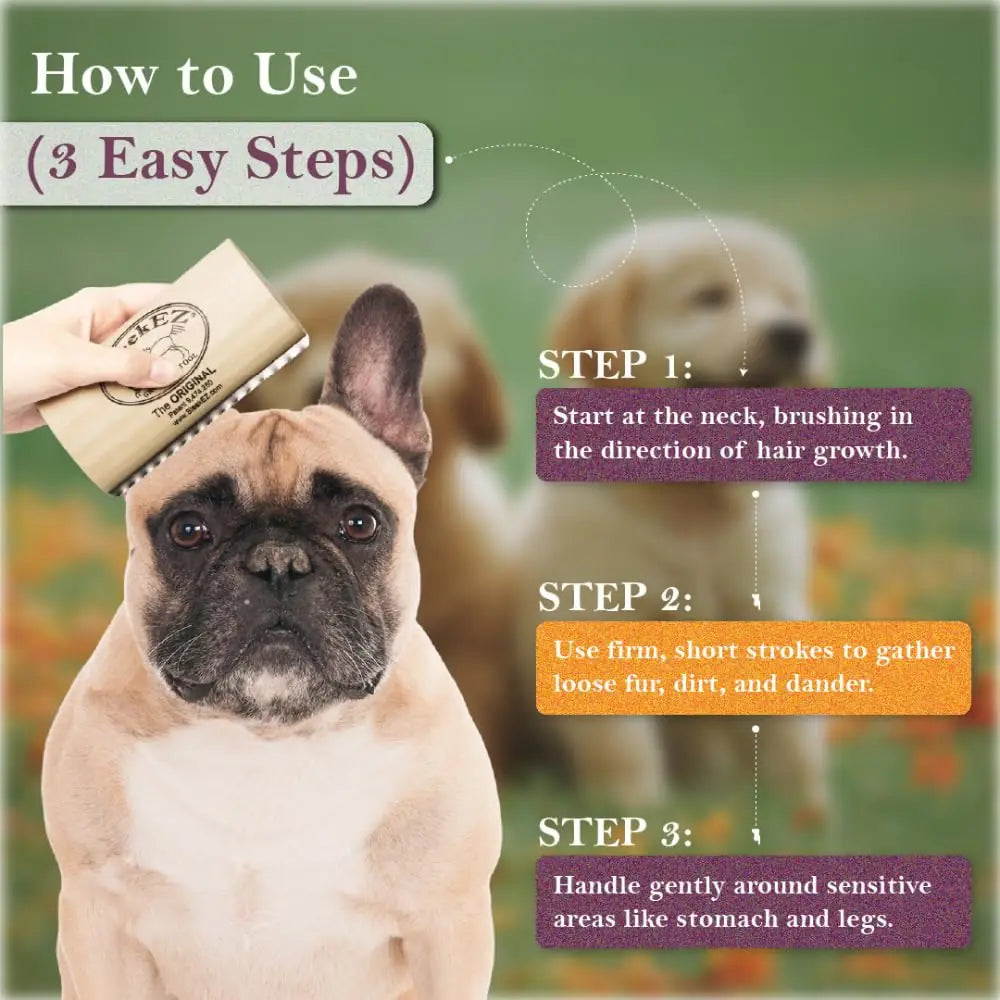 SleekEZ Deshedding Grooming Tool | Pet Hair Removal Brush | All Fur Types | Made in USA