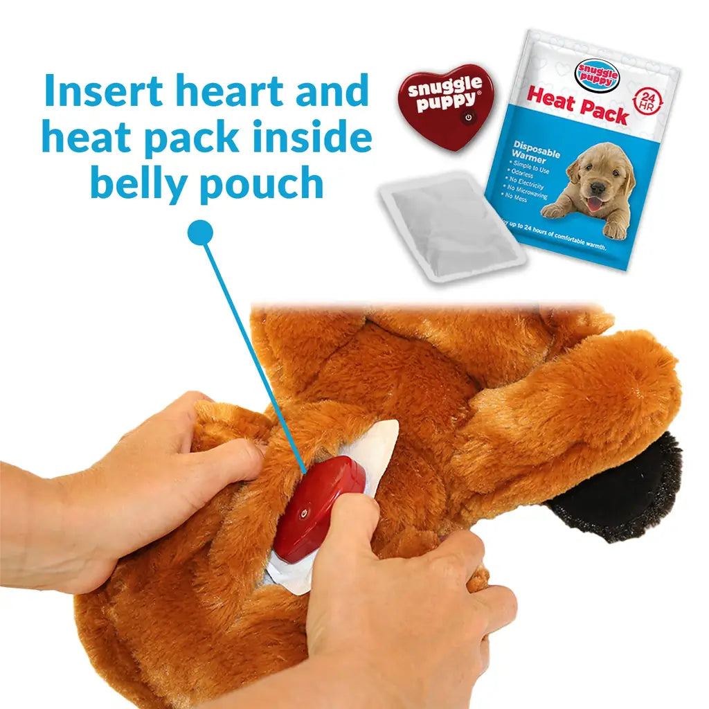 Snuggle Puppy Heart beat Dog Toy Real-Feel Pulse Heat Pack & Batteries