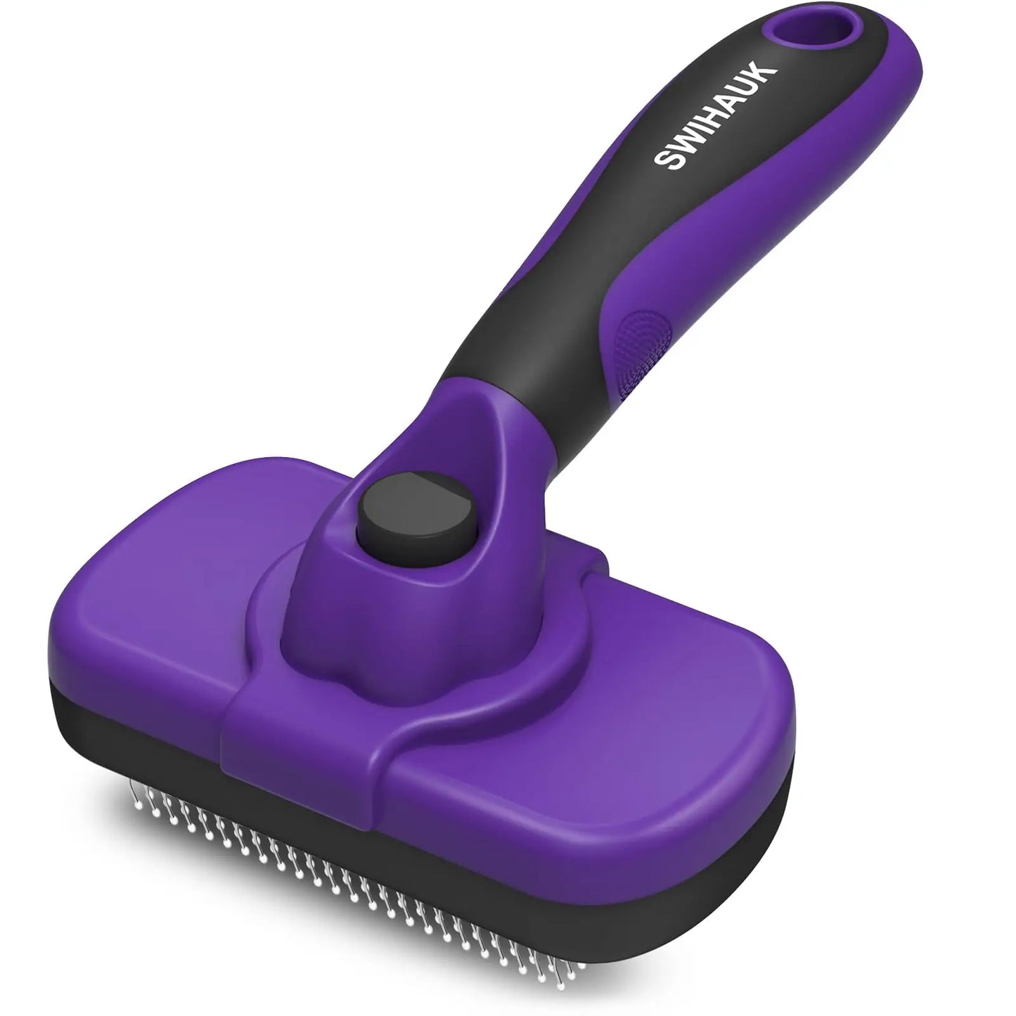 Self-Cleaning Slicker Brush for Dogs & Cats – Gentle Deshedding Tool