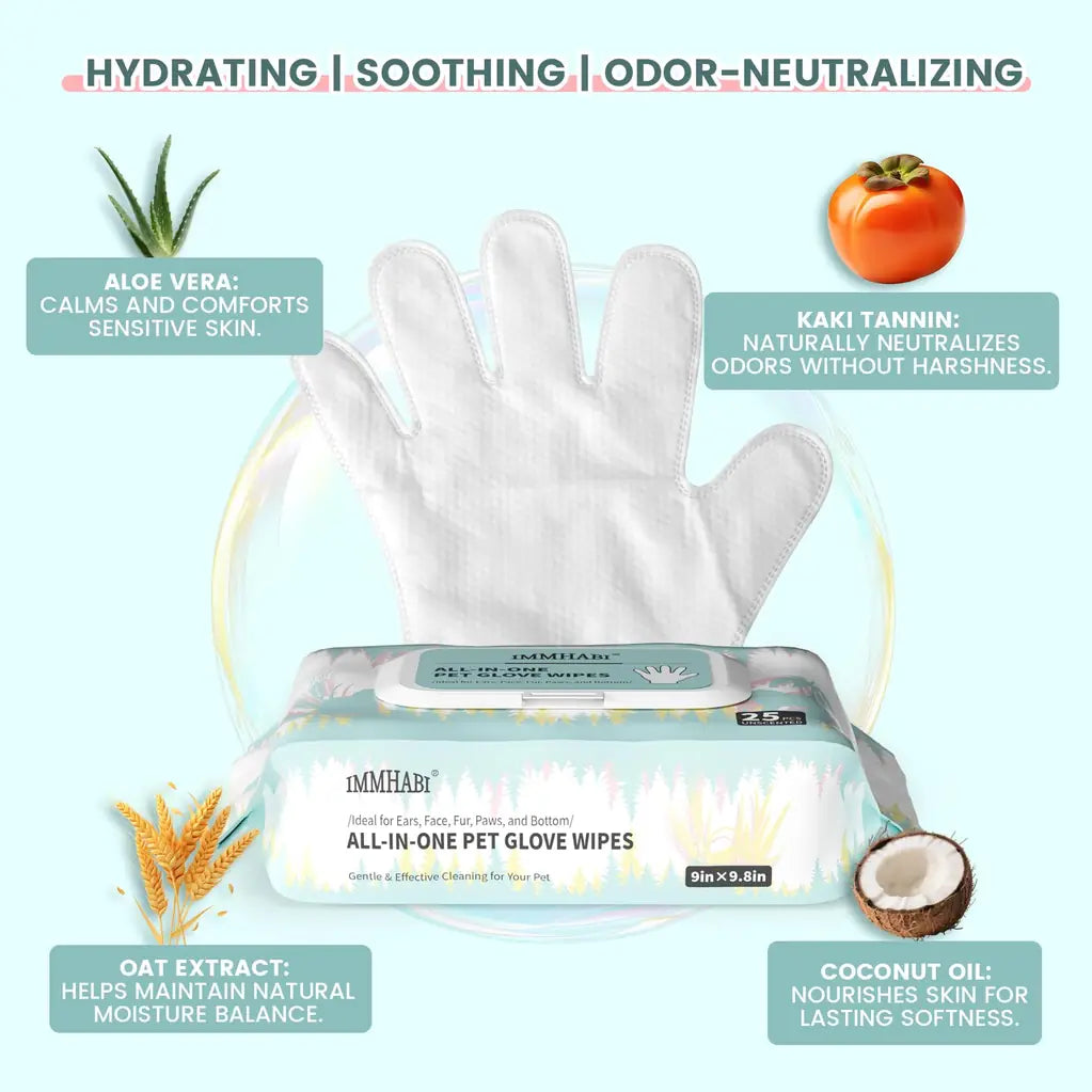 Unscented Plant-Based Pet Wipes for Dogs & Cats – Paw, Butt & Coat Cleaning