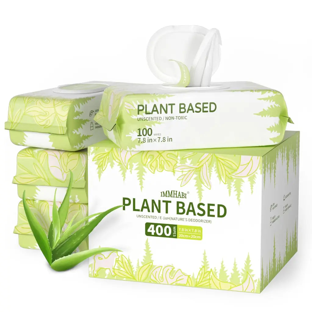 Unscented Plant-Based Pet Wipes for Dogs & Cats – Paw, Butt & Coat Cleaning
