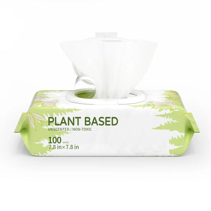 Unscented Plant-Based Pet Wipes for Dogs & Cats – Paw, Butt & Coat Cleaning