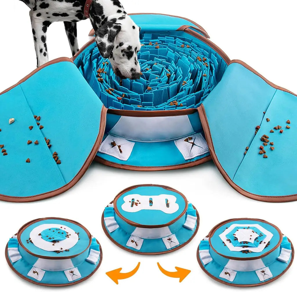 AWOOF Dog Snuffle Mat for Dogs & Cats – Interactive Foraging Nose Work Feeding Game