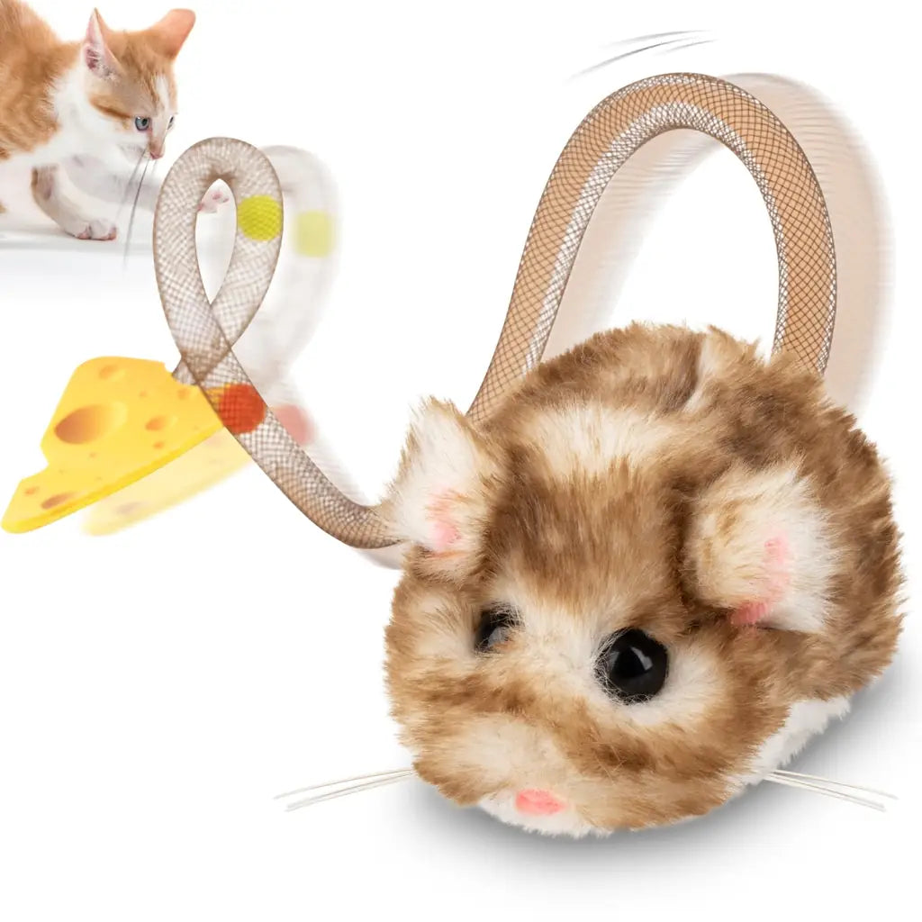 Interactive Cat Toy: 360° Rolling Mouse with Motion Sensor