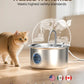 Best Cat Water Fountain for Picky Cats – 88oz Stainless Steel, LED Indicator, Quiet Pump, 4-Stage Filter