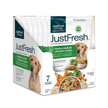 Just Food for Dogs JustFresh | Fresh Wet Dog Food & Topper | Human Grade, No Preservatives | 4 Flavors