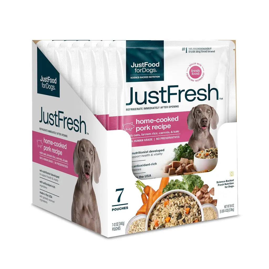 Just Food for Dogs JustFresh | Fresh Wet Dog Food & Topper | Human Grade, No Preservatives | 4 Flavors