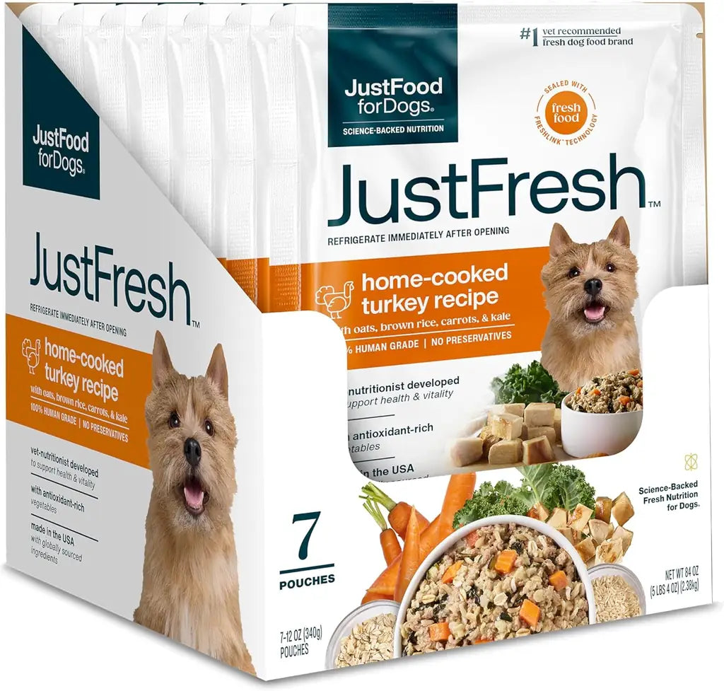 Just Food for Dogs JustFresh | Fresh Wet Dog Food & Topper | Human Grade, No Preservatives | 4 Flavors