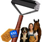 Extra Large 2-Sided Undercoat Rake for Dogs & Cats – Dematting Comb, Deshedding Brush, Premium Wooden Handle