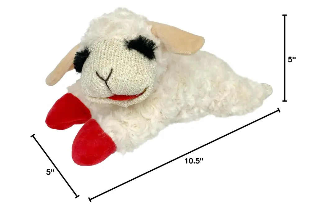 Lamb Chop Dog Plush Toy - Squeaky Toy for Small & Medium Dogs