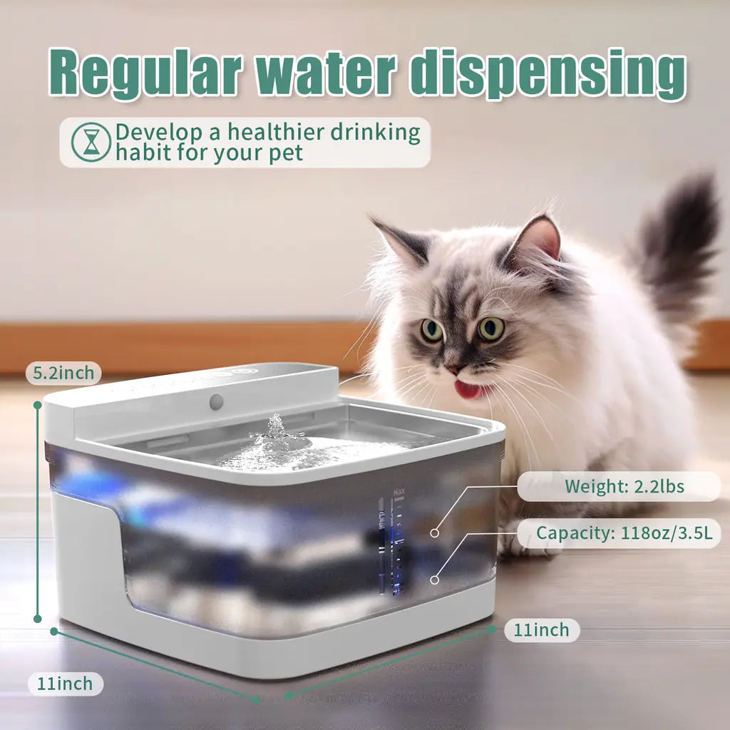Automatic Pet Water Fountain – 3.5L UV Sterilization & Triple Filter