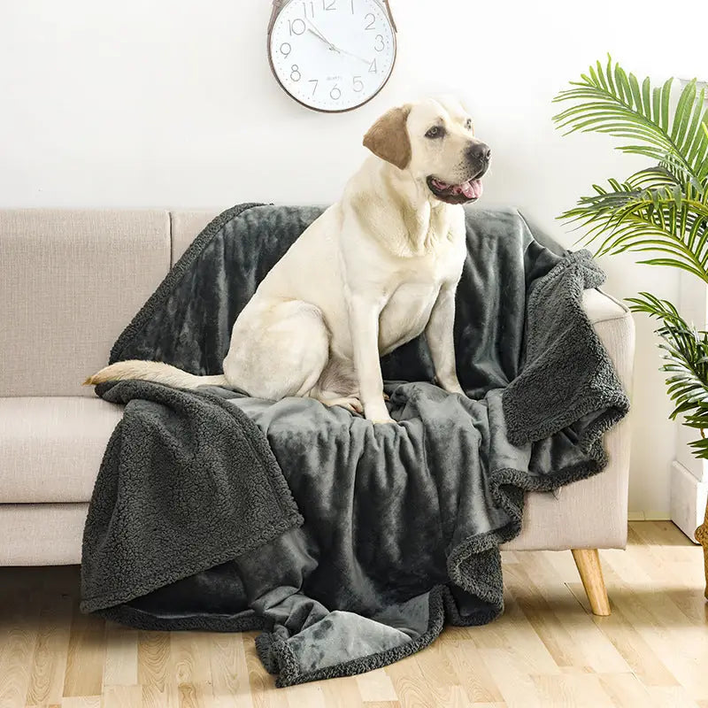 Waterproof & Urine-Proof Pet Blanket – Thick Flannel Comfort Mat
