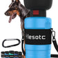 Lesotc Portable Dog Water Bottle with Bowl – 18oz / 28oz / 77oz Leak-Proof Dispenser for Dogs