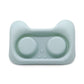 Double bowl cat feeder stainless steel pet dining
