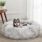 Western Home Calming Soft Round Dog & Cat Bed | Faux Fur Anti-Anxiety Cuddler