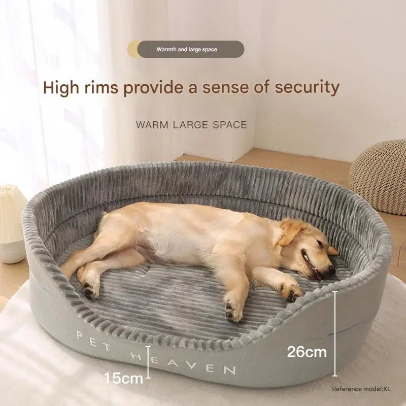 Four Seasons Dog Bed - Warm Washable Bed for Large Dogs