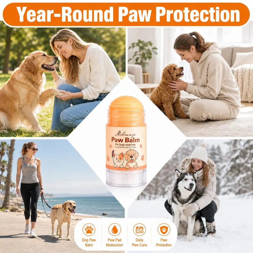 Molianji Dog & Cat Paw Balm Stick – Lick-Safe Moisturizer for Dry Cracked Paws & Nose