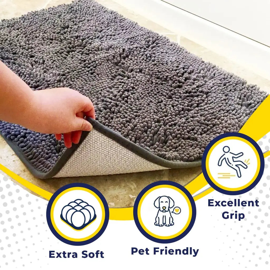 Muddy Mat® Super Absorbent Door Mat Indoor | Microfiber Chenille Entryway Rug | Non-Slip, Machine Washable | 19"x30"