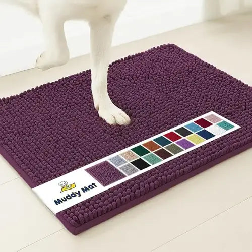 Muddy Mat® Super Absorbent Door Mat Indoor | Microfiber Chenille Entryway Rug | Non-Slip, Machine Washable | 19"x30"