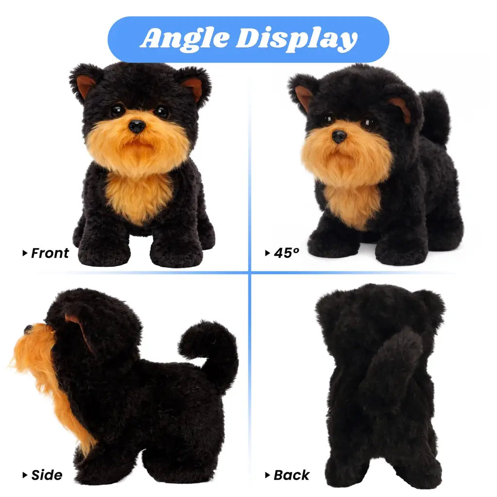 Hopearl Walking Interactive Electronic Pet Plush Toy – Woof, Nodding Head & Wagging Tail, 7'' – Gifts for Toddlers