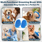 Bath Brush Finger Toothbrush for Dogs & Cats – Silicone Grooming Gloves Kit
