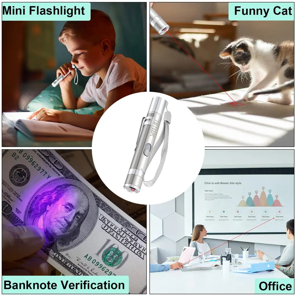 Rechargeable Laser Cat Toy - 5 Patterns 3 Modes