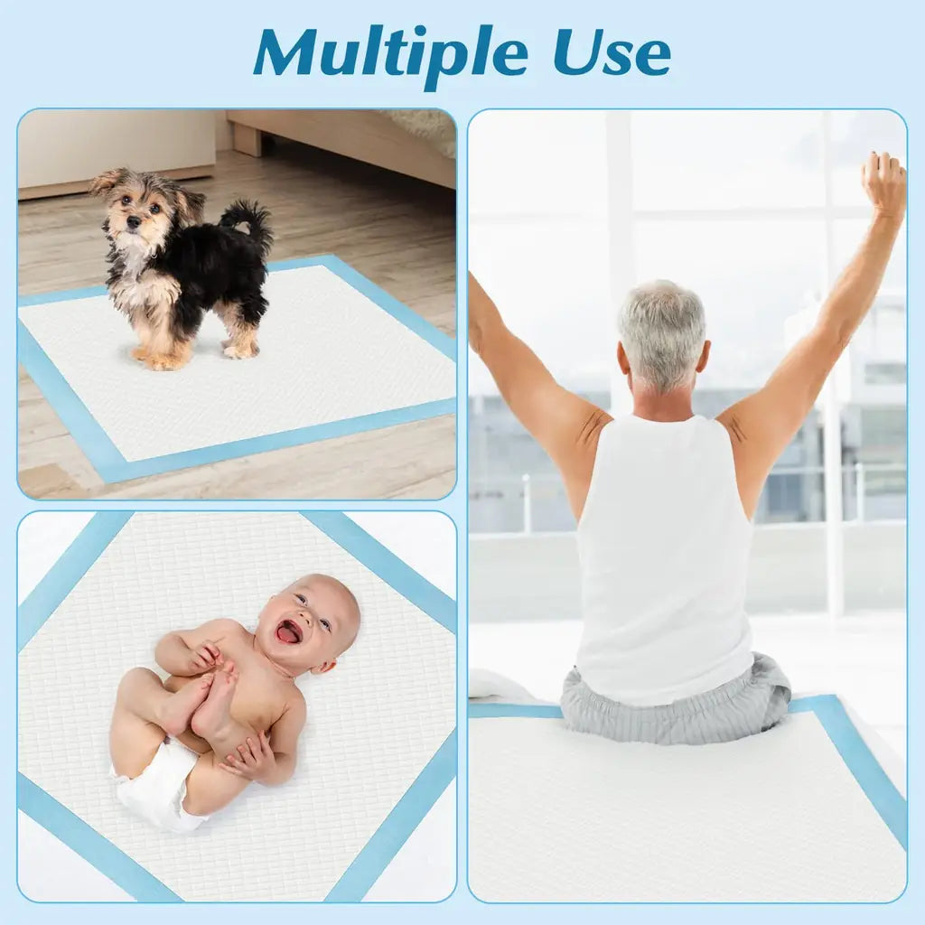 Wowflash Disposable Puppy Pads & Underpads – 5-Layer Leak-Proof Protection