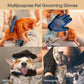DELOMO Pet Hair Remover Glove – Five Finger Deshedding Grooming Glove for Dogs & Cats
