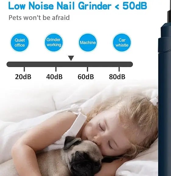 LED Pet Nail Grinder & Clipper – Safe Electric Nail Trimmer for Dogs & Cats