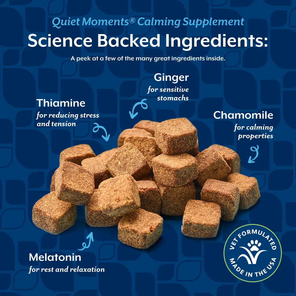 NaturVet Quiet Moments Calming Soft Chews for Dogs with Melatonin