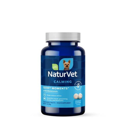 NaturVet Quiet Moments Calming Soft Chews for Dogs with Melatonin