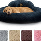 PetJett Calming Donut Dog Bed | Anti-Anxiety Faux Fur Pet Bed