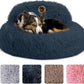 PetJett Calming Donut Dog Bed | Anti-Anxiety Faux Fur Pet Bed