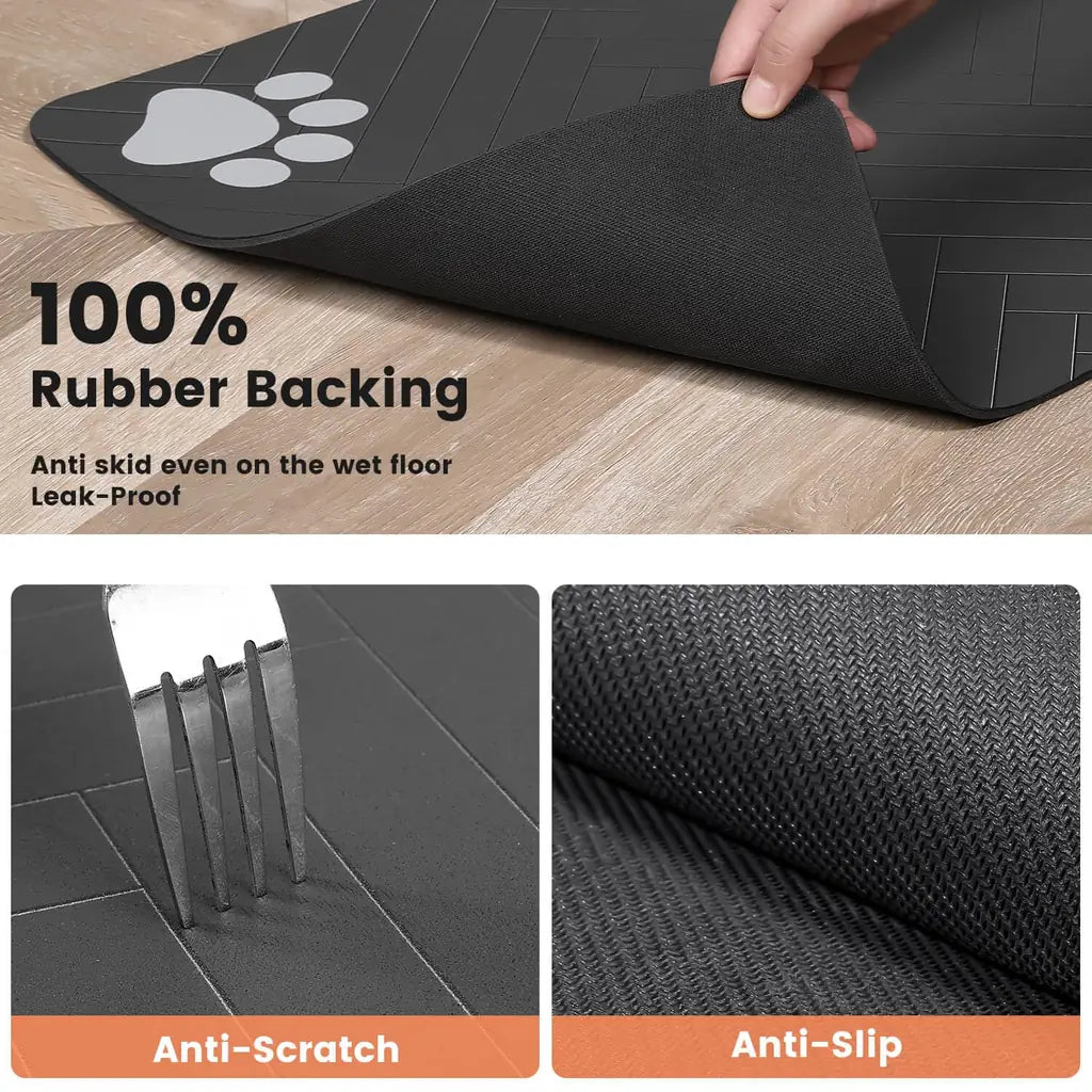 Absorbent Pet Feeding Mat – Waterproof, Non-Slip, Quick Dry for Dogs & Cats