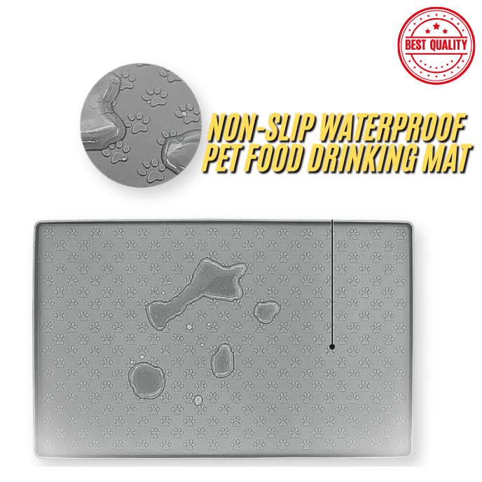 Non-Slip Waterproof Pet Food Mat Silicone Pet Food Drinking Mat
