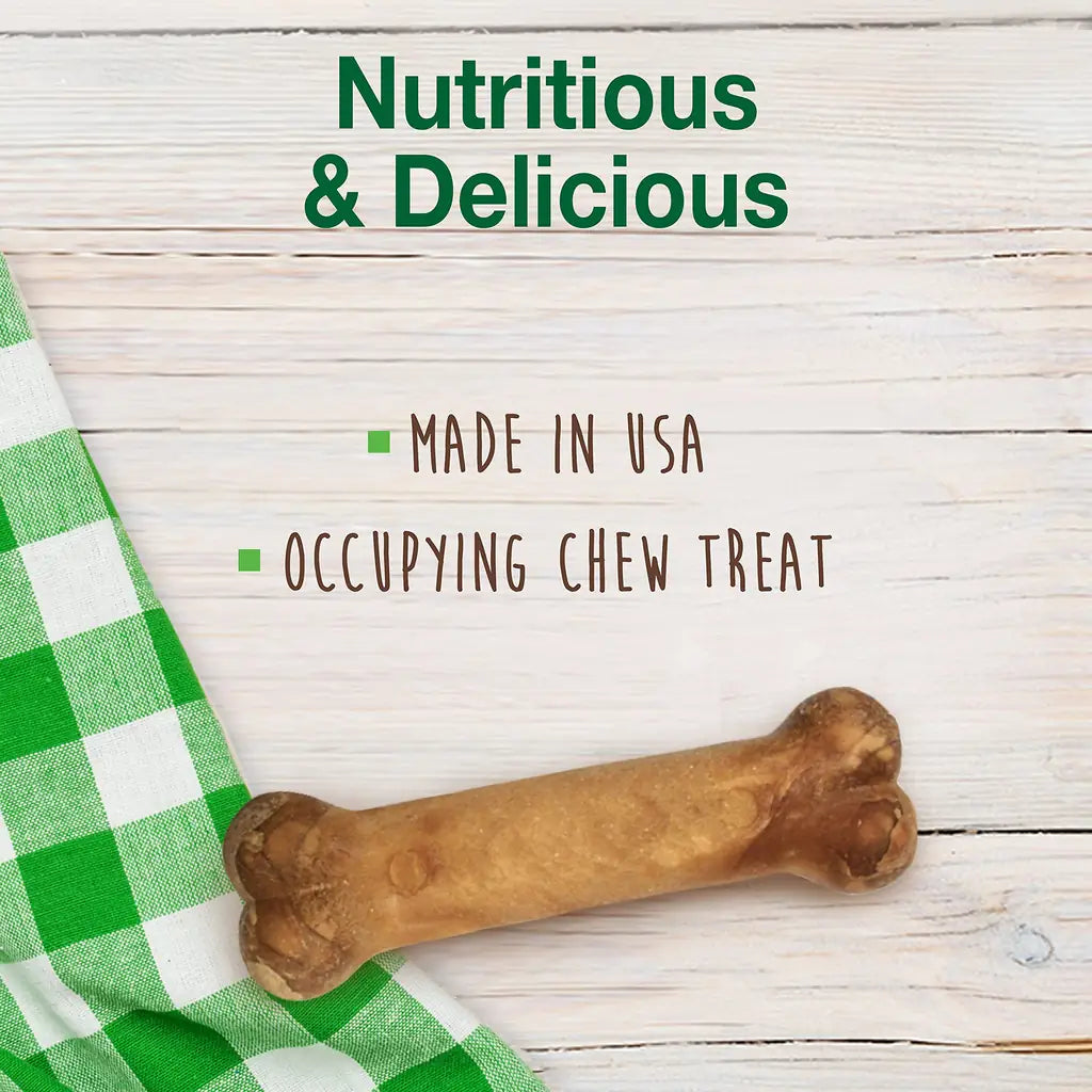 Nylabone Healthy Edibles Natural Dog Chews – Long Lasting Nylabones for Dogs | Chicken, Beef & Bacon