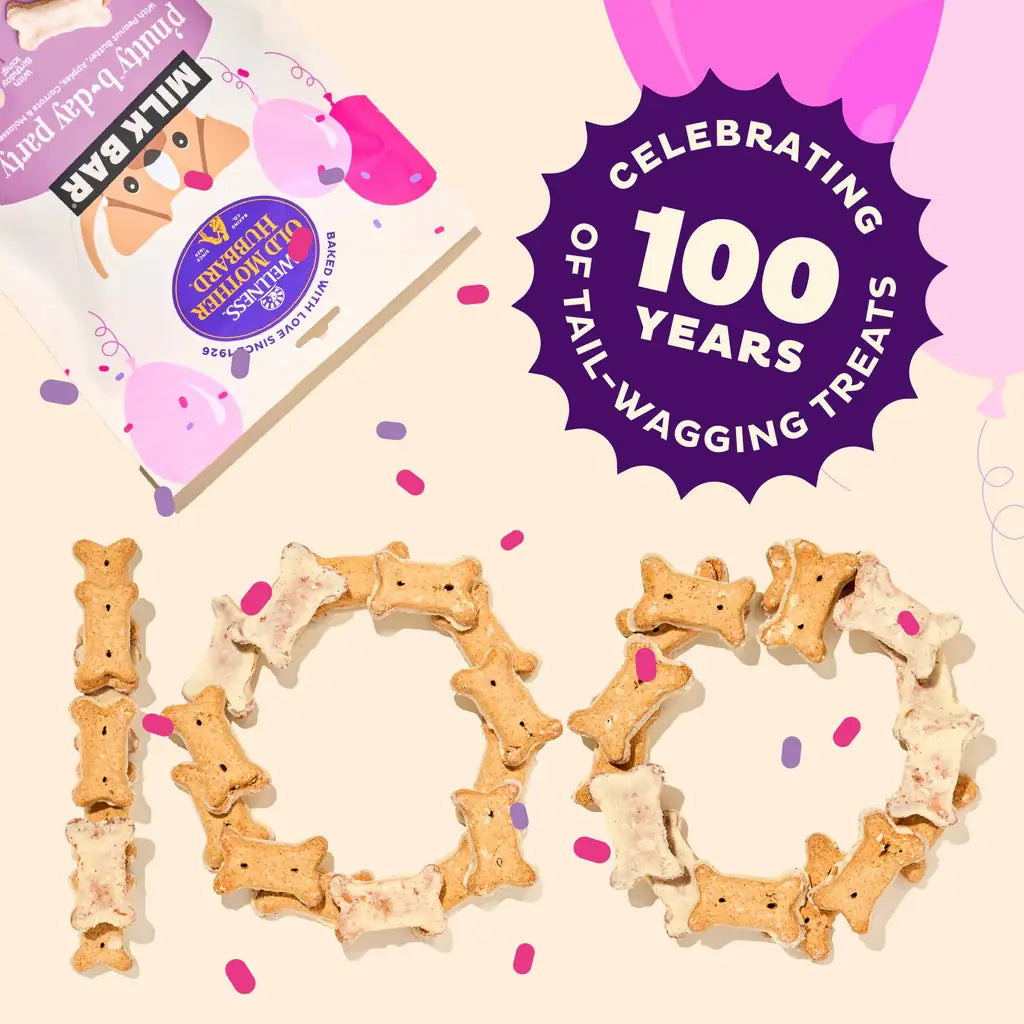 Old Mother Hubbard P-Nutty Birthday Biscuits | Natural Dog Birthday Cake Treat | Peanut Butter Flavor | 10 oz