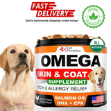 Omega 3 for Dogs – Fish Oil Supplement for Healthy Skin, Coat & Allergy Relief