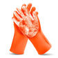 Silicone Pet Grooming Gloves – Dog & Cat Bath Scrubber Brush