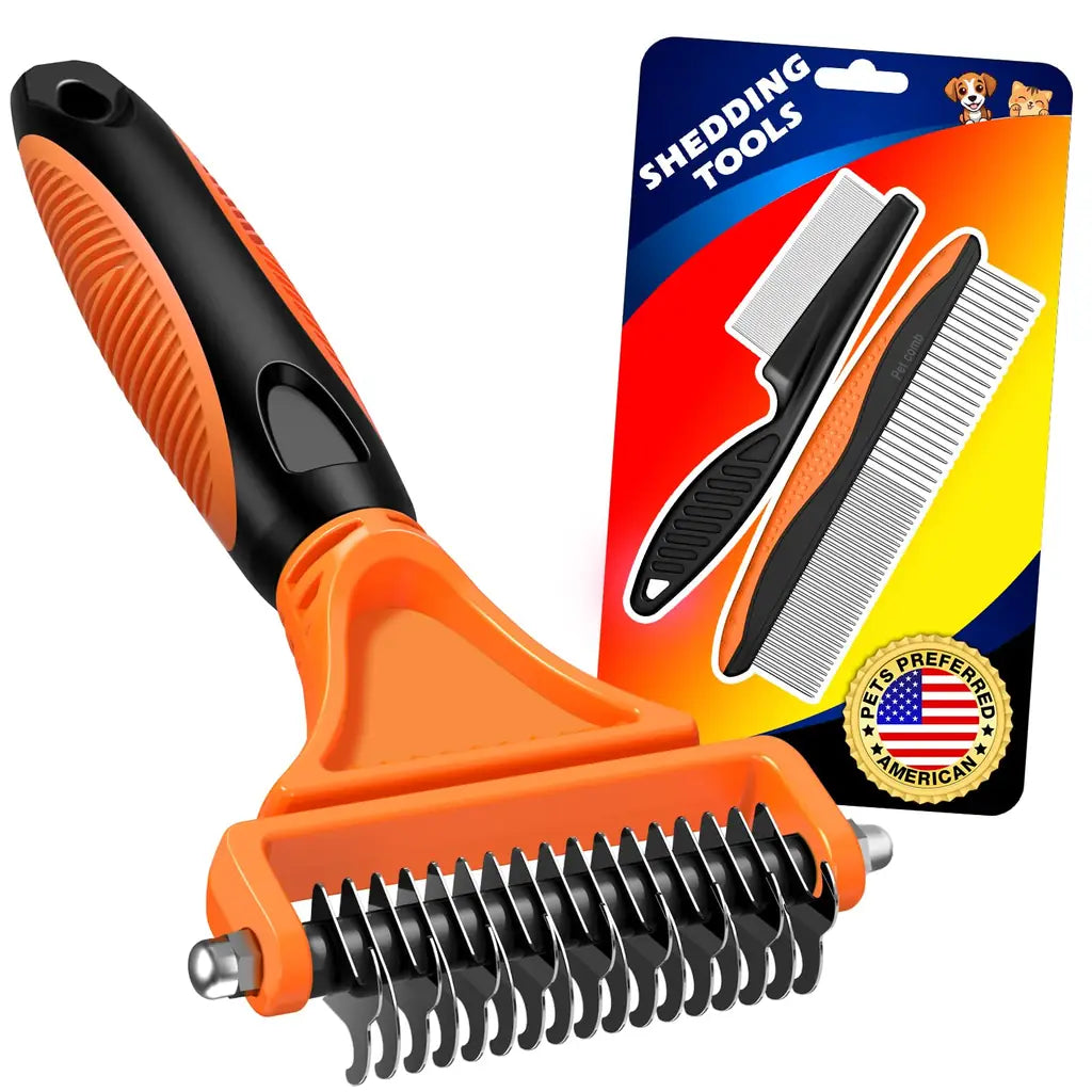 Dematting Tool Deshedding Brush: Stop Mats & Shedding | 3PCS