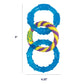 Petstages Dental Links Dog Chew Toy – Puppies &Adults, Strong Chewers, Multiple Textures & Rope