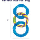 Petstages Dental Links Dog Chew Toy – Puppies &Adults, Strong Chewers, Multiple Textures & Rope