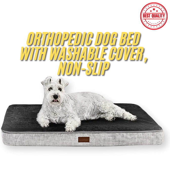 Orthopedic Dog Bed with Washable Cover, Non-Slip