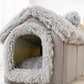 Double-Roof Pet House – Washable Tent Bed for Dogs & Cats