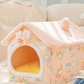 Double-Roof Pet House – Washable Tent Bed for Dogs & Cats