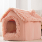 Double-Roof Pet House – Washable Tent Bed for Dogs & Cats